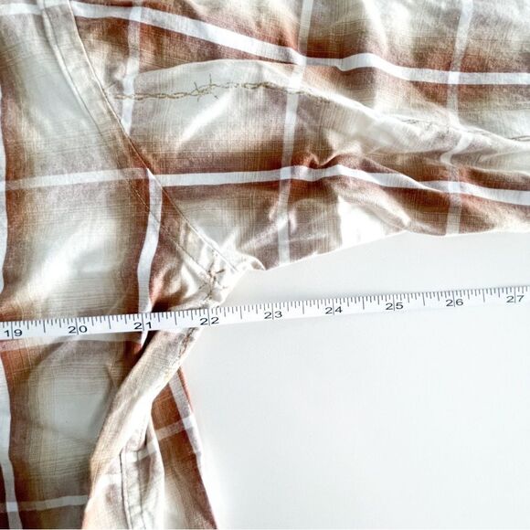 Panhandle Slim Roughstock Shirt Western Button Up Brown Plaid Mens L Barbed Wire - Picture 7 of 11